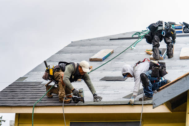 Professional Gutter Installation technician working in McHenry, IL